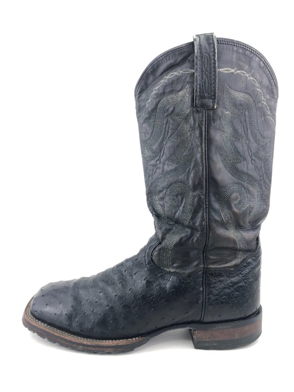 Dan Post Exotic Ostrich Leather Western Boots 8.5 EW